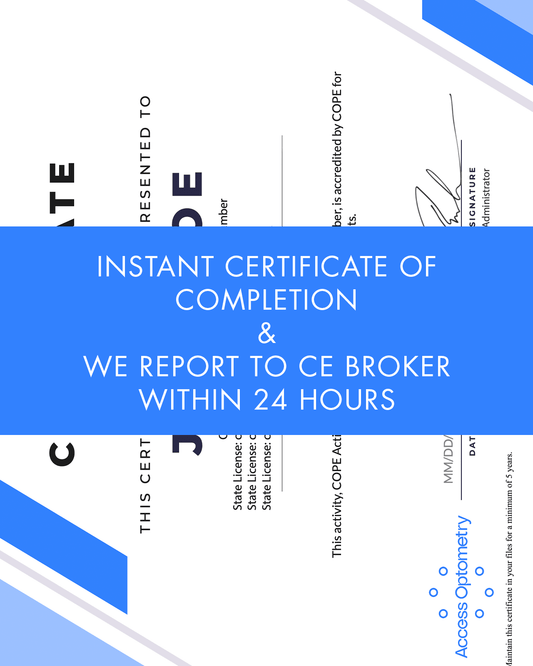 Optometry Coding: Navigating ICD-10 and CPT for Optimal Practice Management - Optometry Continuing Education, 2 Hours Access Optometry