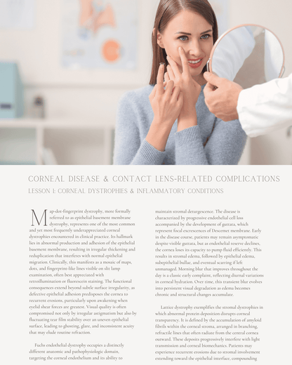 Behind the Lens: Corneal Disease and Contact Lens-Related Complications - Optometry Continuing Education, 2 Hours Access Optometry