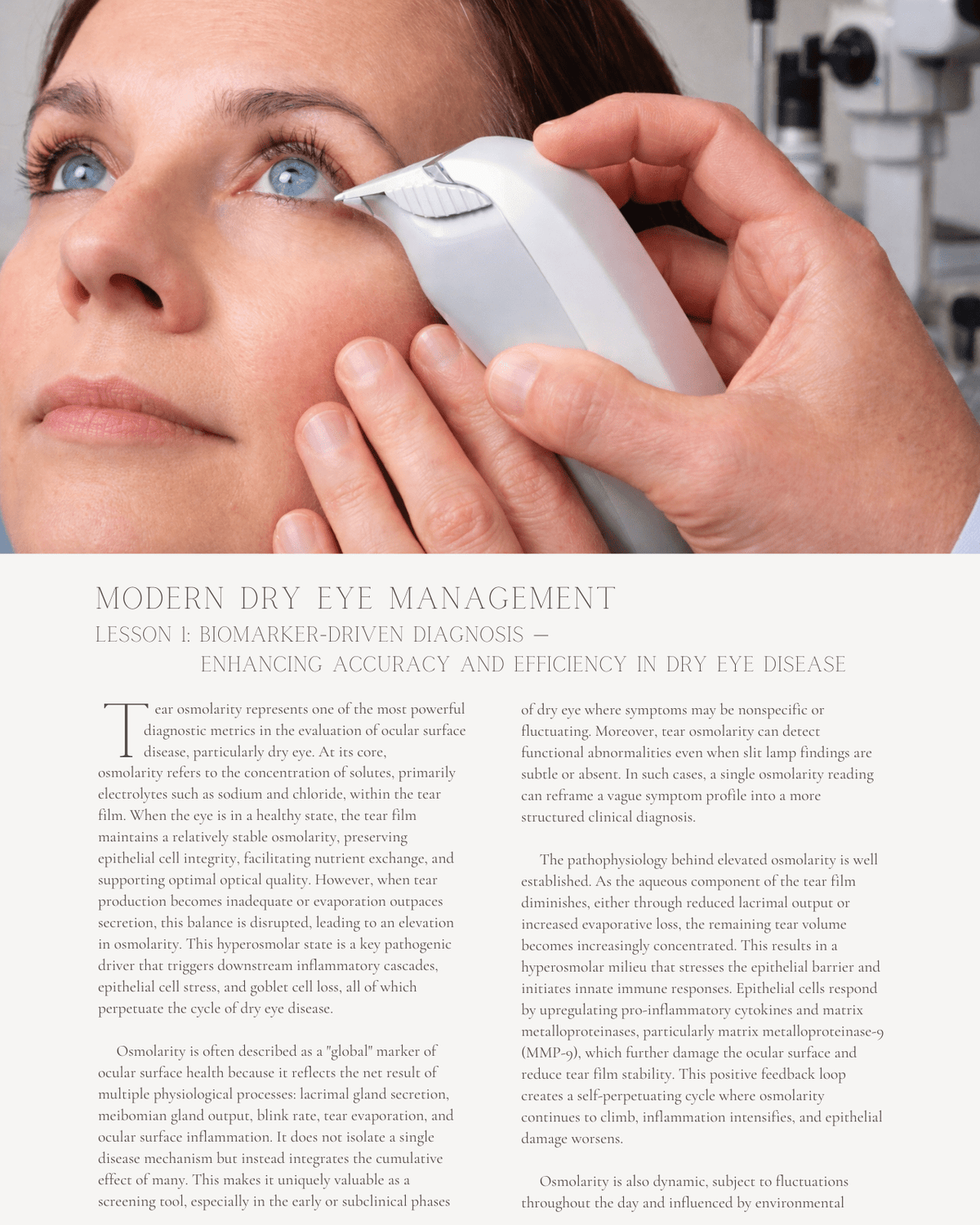 Management Eye Controls Modern Dry Eye Management: Diagnostic Biomarkers and Targeted Treatmen ...