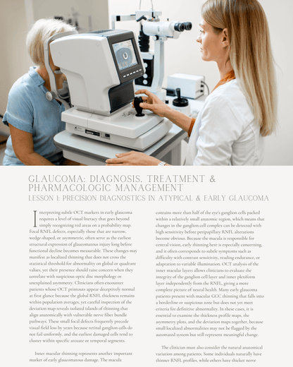 Current Approaches to Glaucoma: Diagnosis, Progression, and Treatment Decisions - Optometry Continuing Education, 4 Hours Access Optometry