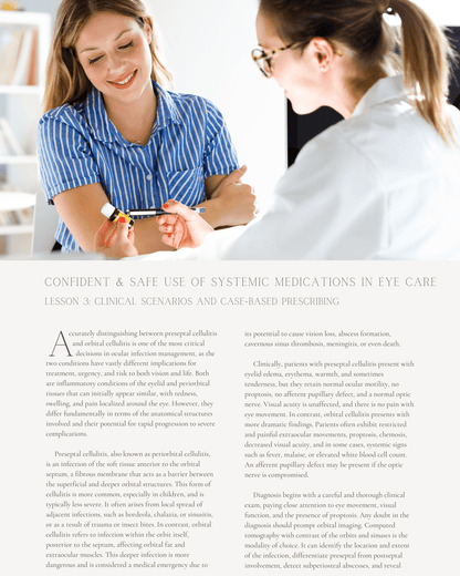 Oral Therapeutics: Confident and Safe Use of Systemic Medications in Eye Care - Optometry Continuing Education, 4 Hours Access Optometry