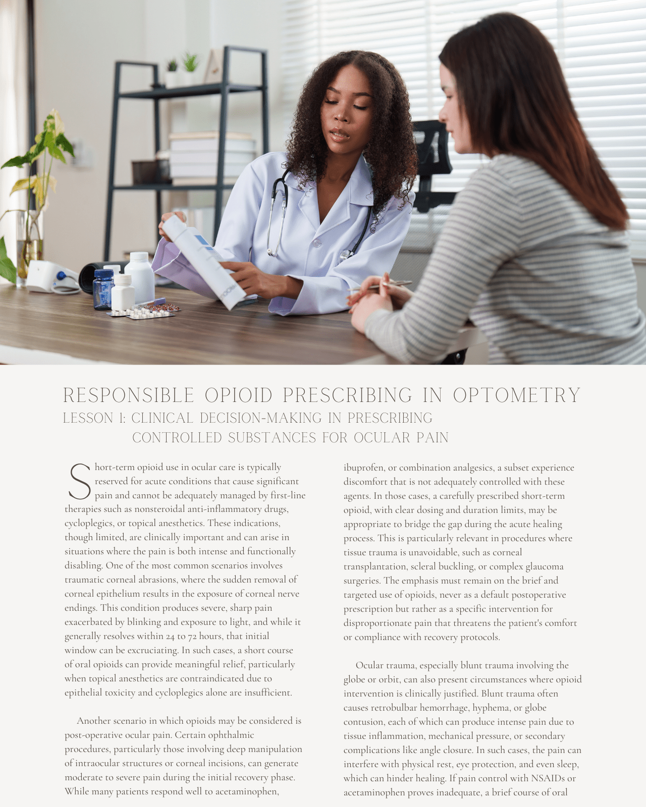 Responsible Opioid Prescribing in Optometry: Clinical Use of Schedule II Drugs and Addiction Awareness - Optometry Continuing Education, 2 Hours Access Optometry